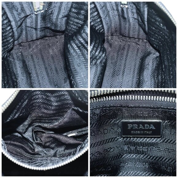 PRADA Hand Bag Canvas Gray Auth - Picture 15 of 16